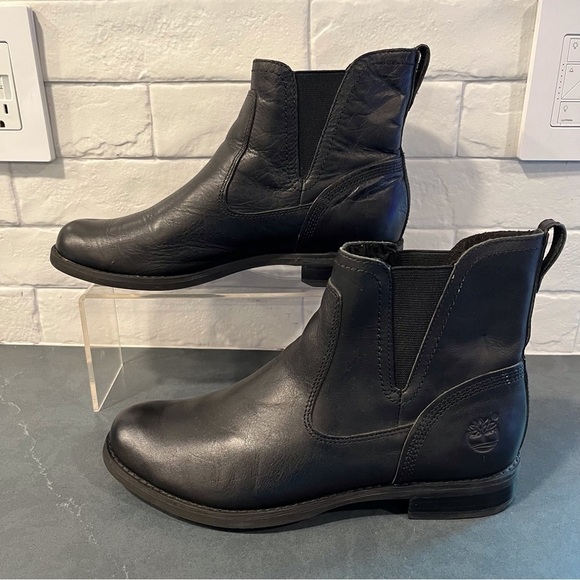 Timberland sz 8 Savin Hill Chelsea ankle black leather boots - Picture 5 of 16